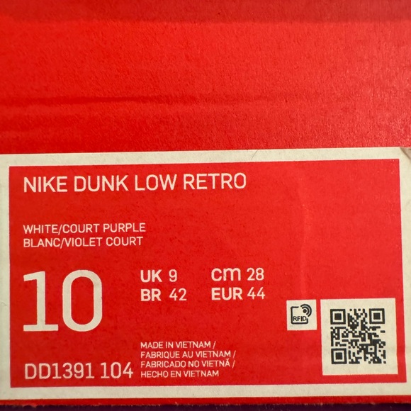 Nike Dunk Low Retro White/Court/Purple - Picture 6 of 13